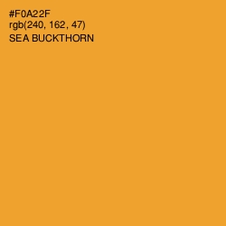 #F0A22F - Sea Buckthorn Color Image